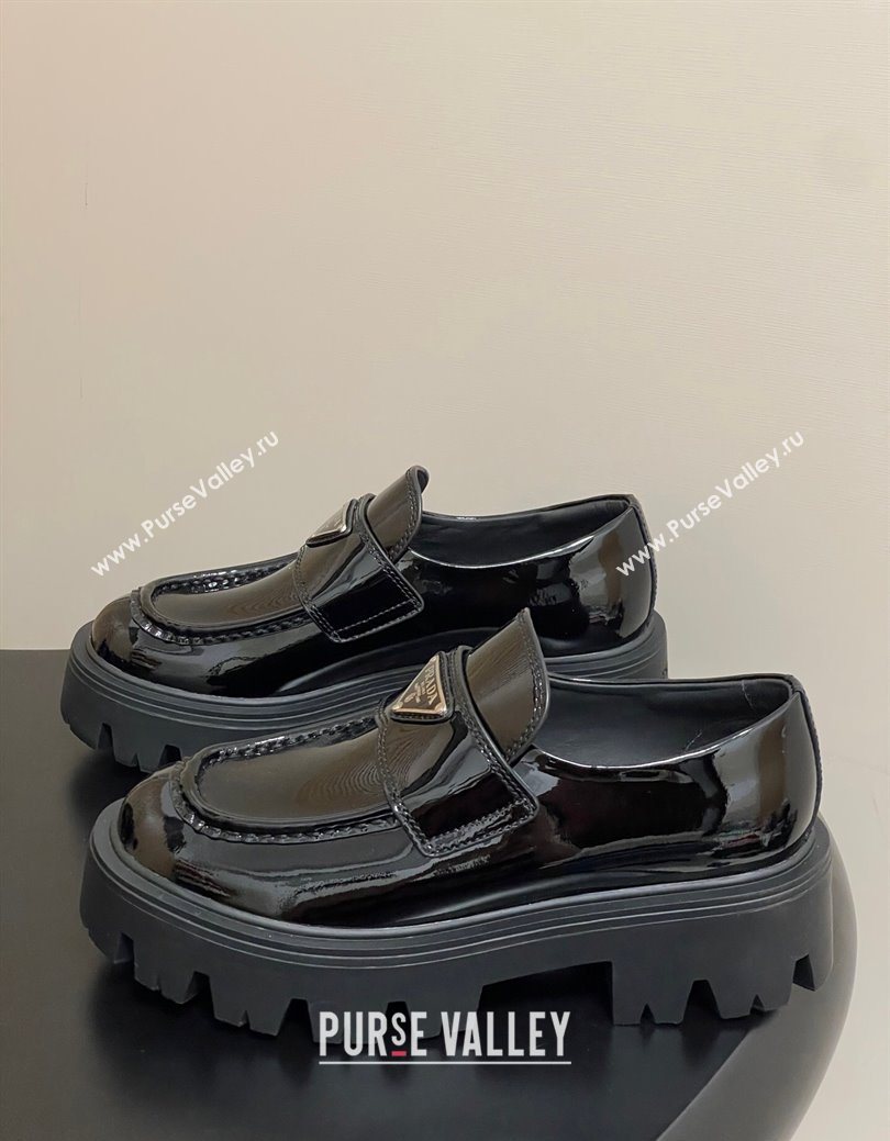 Prada Patent leather loafers 5cm Black 2025 1D185O (MD-250825072)