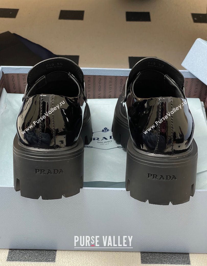 Prada Patent leather loafers 5cm Black 2025 1D185O (MD-250825072)