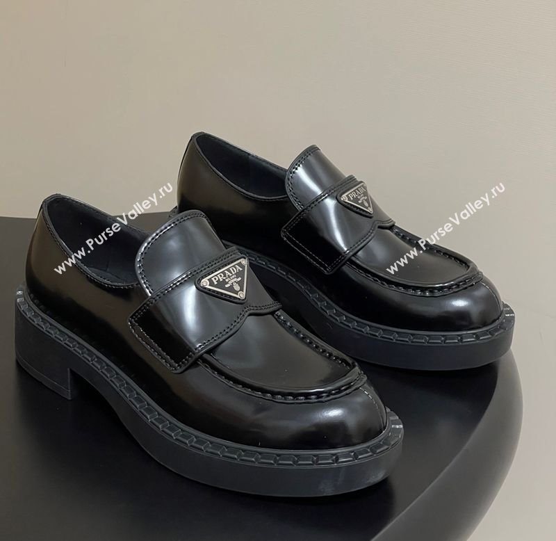 Prada Brushed leather loafers Black 2025 1D246M (MD-250825076)