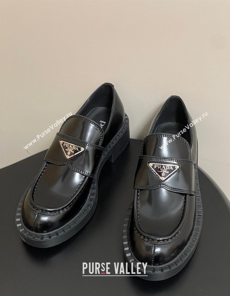 Prada Brushed leather loafers Black 2025 1D246M (MD-250825076)