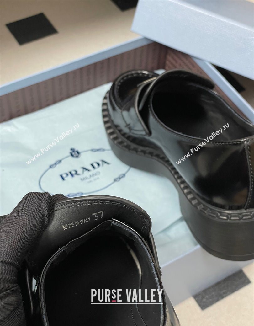 Prada Brushed leather loafers Black 2025 1D246M (MD-250825076)
