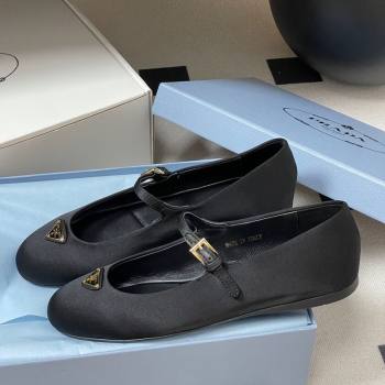 Prada Satin ballerinas flat Black 2025 1F793N (KL-250825034)