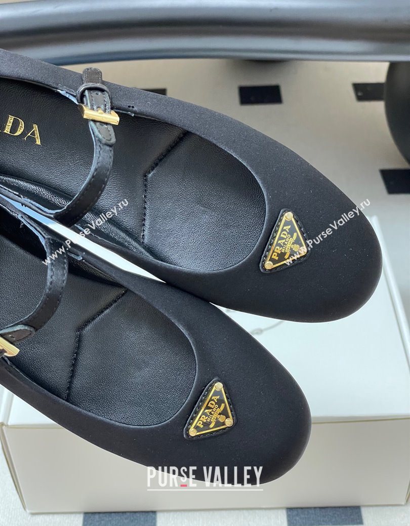 Prada Satin ballerinas flat Black 2025 1F793N (KL-250825034)
