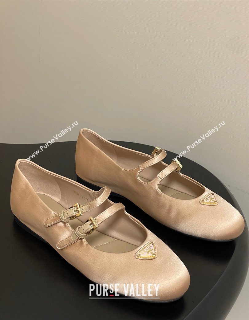 Prada Satin ballerinas flat Nude 2025 1F794N (KL-250825039)