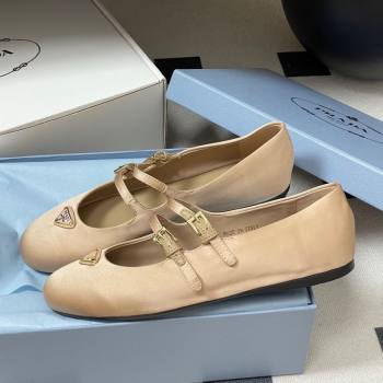 Prada Satin ballerinas flat Nude 2025 1F794N (KL-250825039)