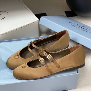 Prada Satin ballerinas flat Brown 2025 1F794N (KL-250825040)