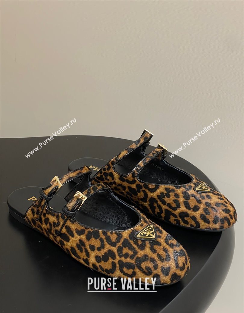 Prada Printed mohair ballerina flat mules 2025 1F794N (MD-250825045)