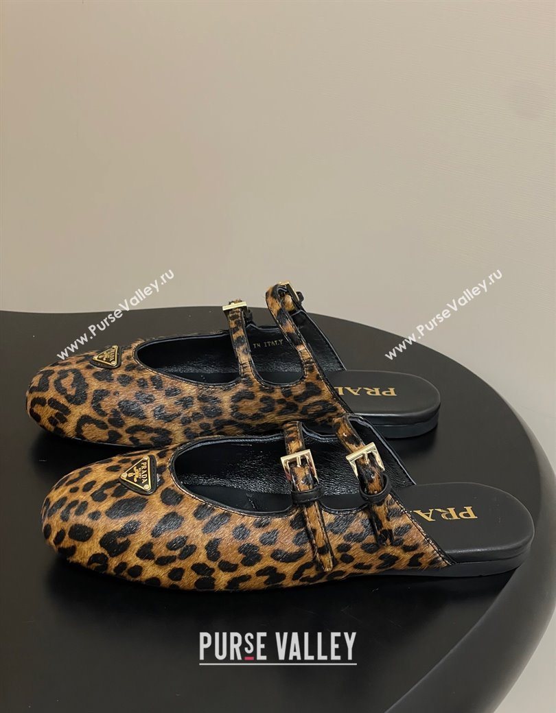 Prada Printed mohair ballerina flat mules 2025 1F794N (MD-250825045)