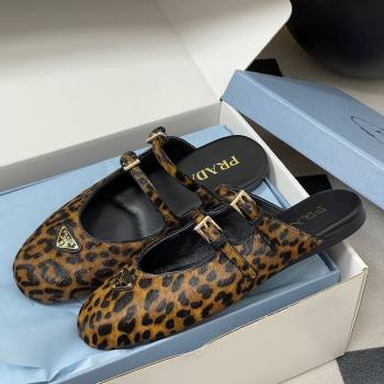Prada Printed mohair ballerina flat mules 2025 1F794N (MD-250825045)