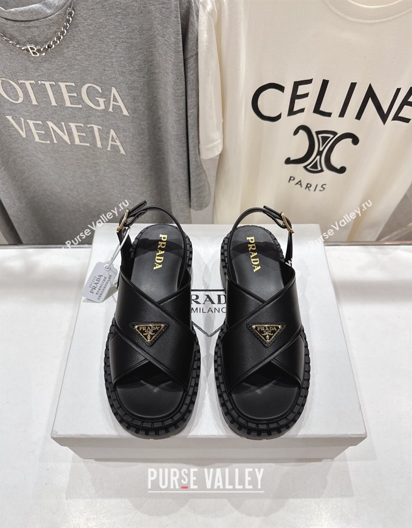 Prada Leather sandals Black 2025 PR082504 (MD-250825016)