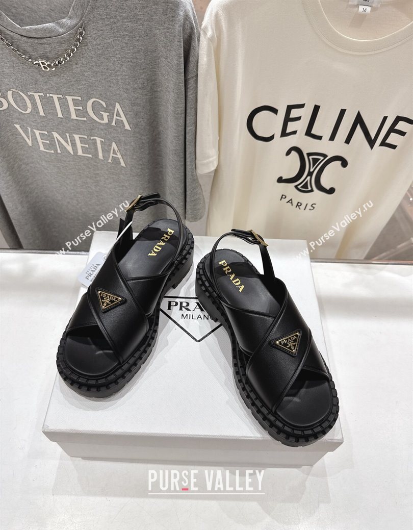 Prada Leather sandals Black 2025 PR082504 (MD-250825016)