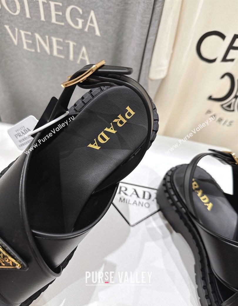 Prada Leather sandals Black 2025 PR082504 (MD-250825016)