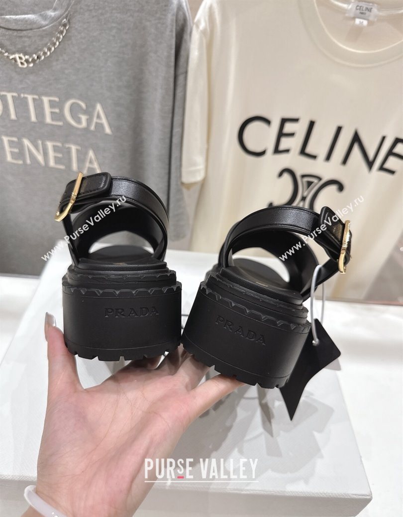 Prada Leather sandals Black 2025 PR082504 (MD-250825016)
