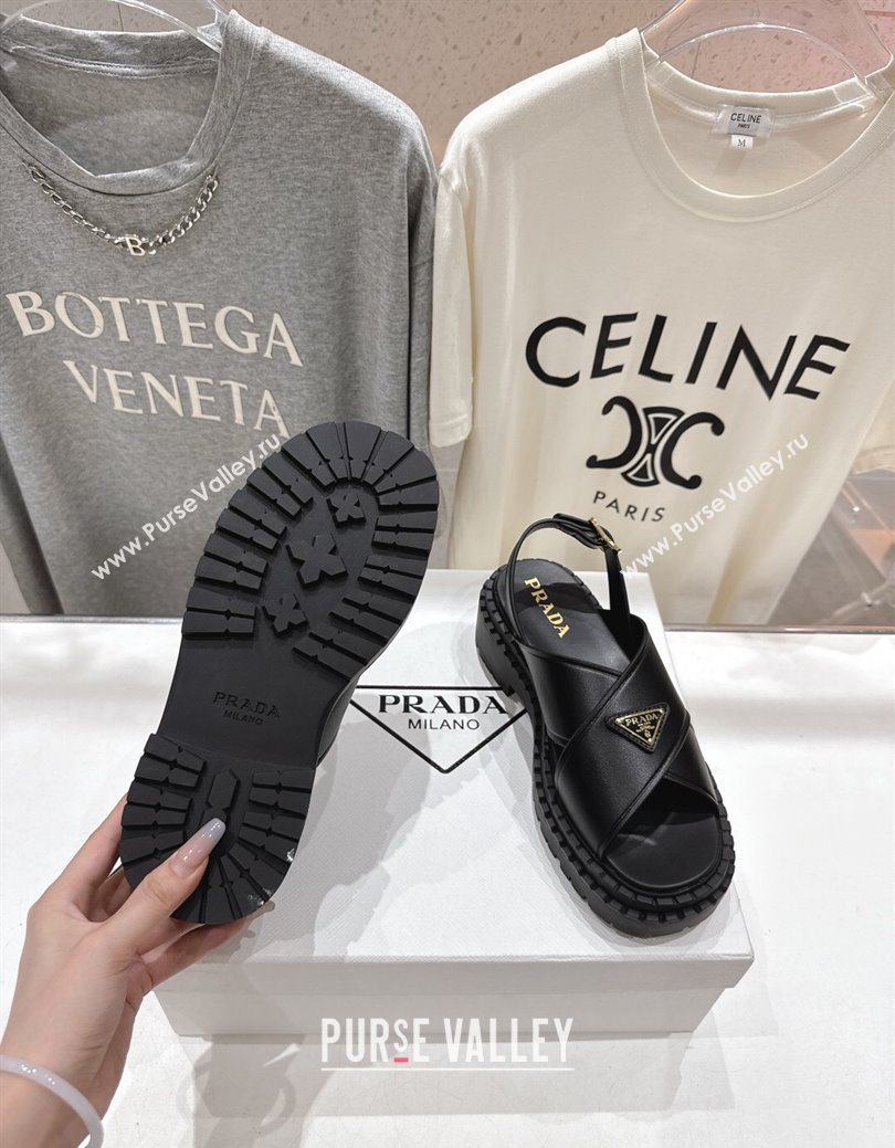 Prada Leather sandals Black 2025 PR082504 (MD-250825016)