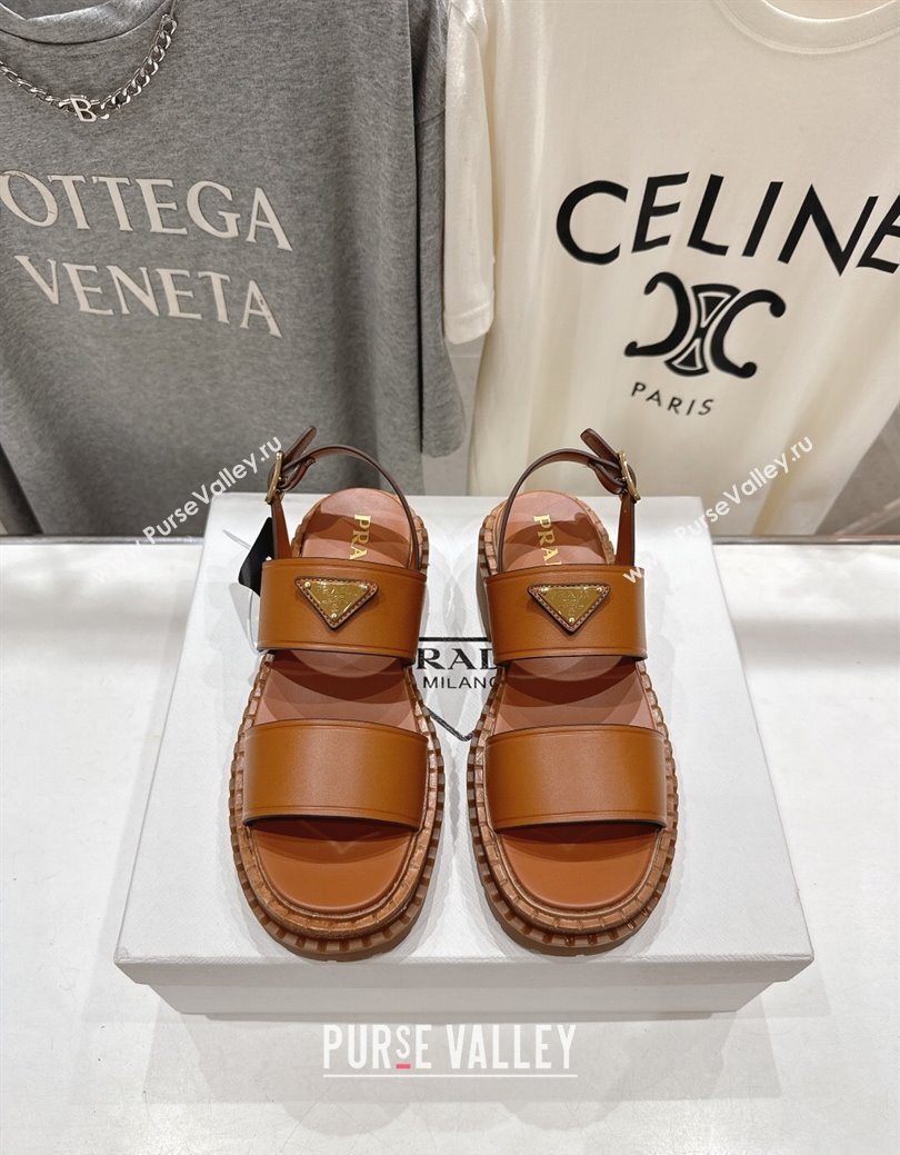 Prada Leather sandals Brown 2025 PR082505 (MD-250825017)