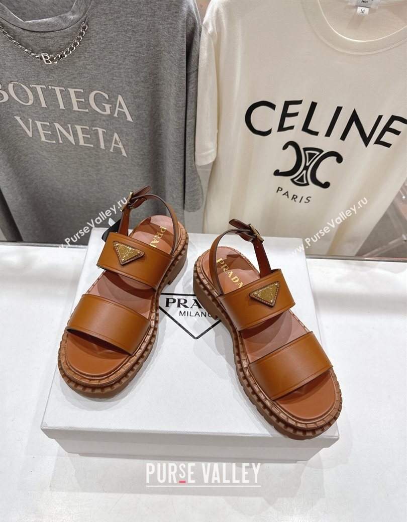 Prada Leather sandals Brown 2025 PR082505 (MD-250825017)