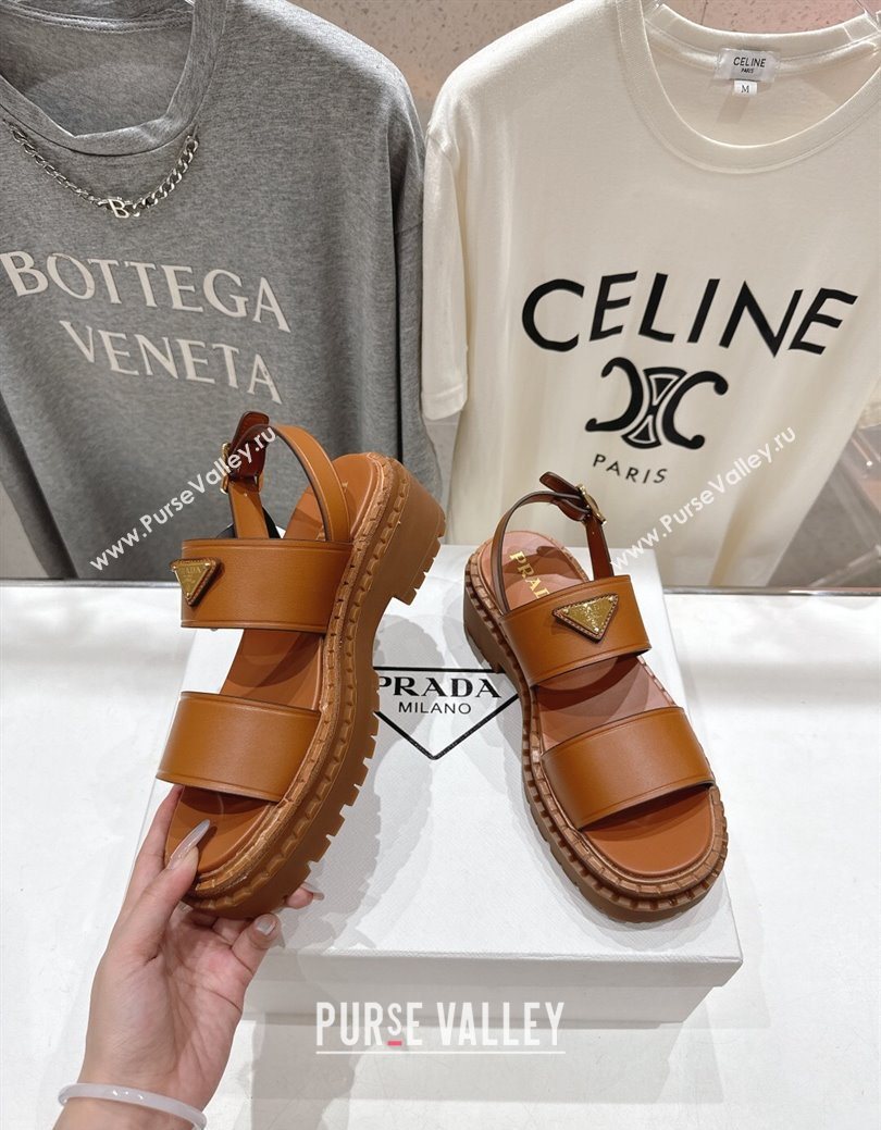 Prada Leather sandals Brown 2025 PR082505 (MD-250825017)