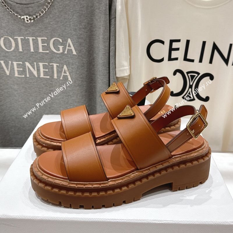 Prada Leather sandals Brown 2025 PR082505 (MD-250825017)