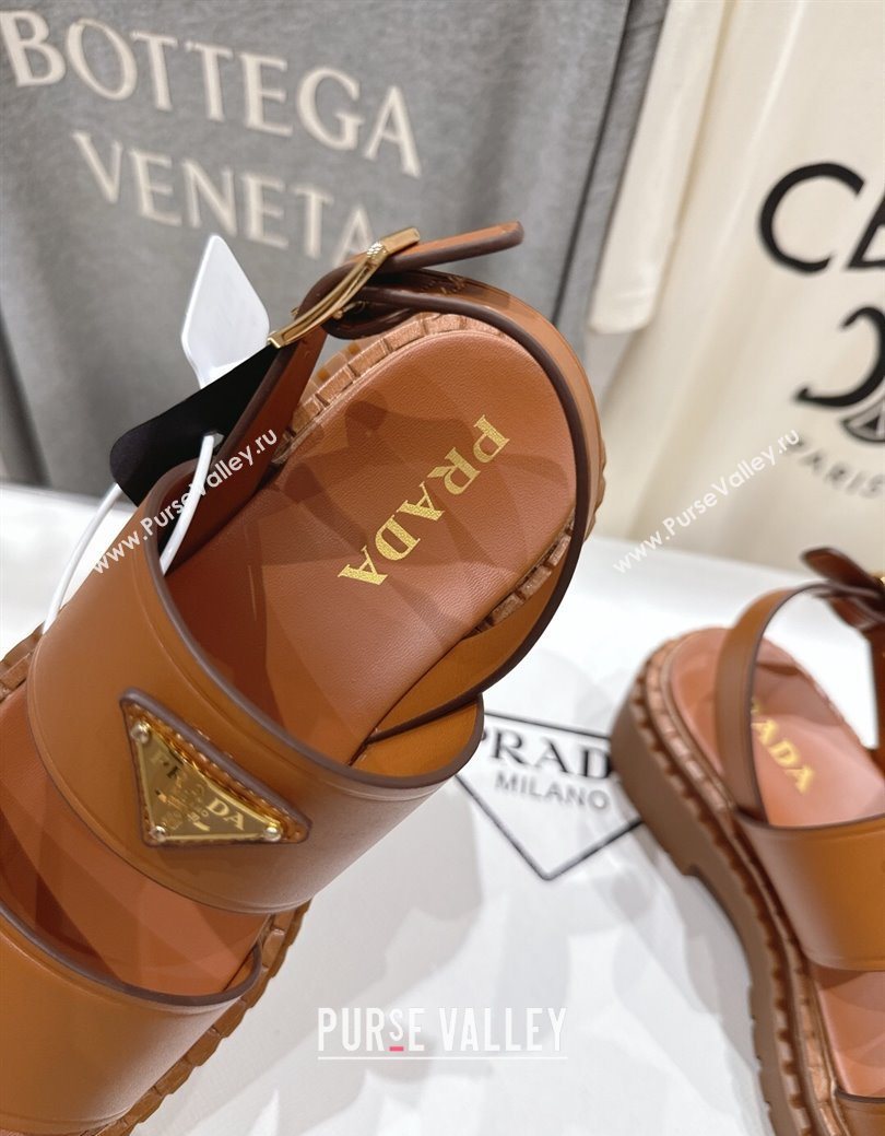 Prada Leather sandals Brown 2025 PR082505 (MD-250825017)