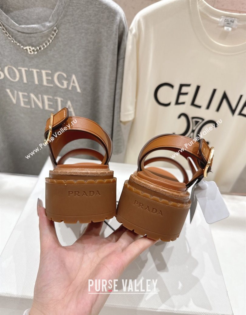 Prada Leather sandals Brown 2025 PR082505 (MD-250825017)