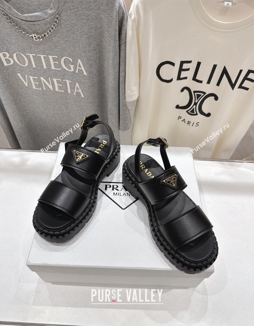 Prada Leather sandals Black 2025 PR082505 (MD-250825019)