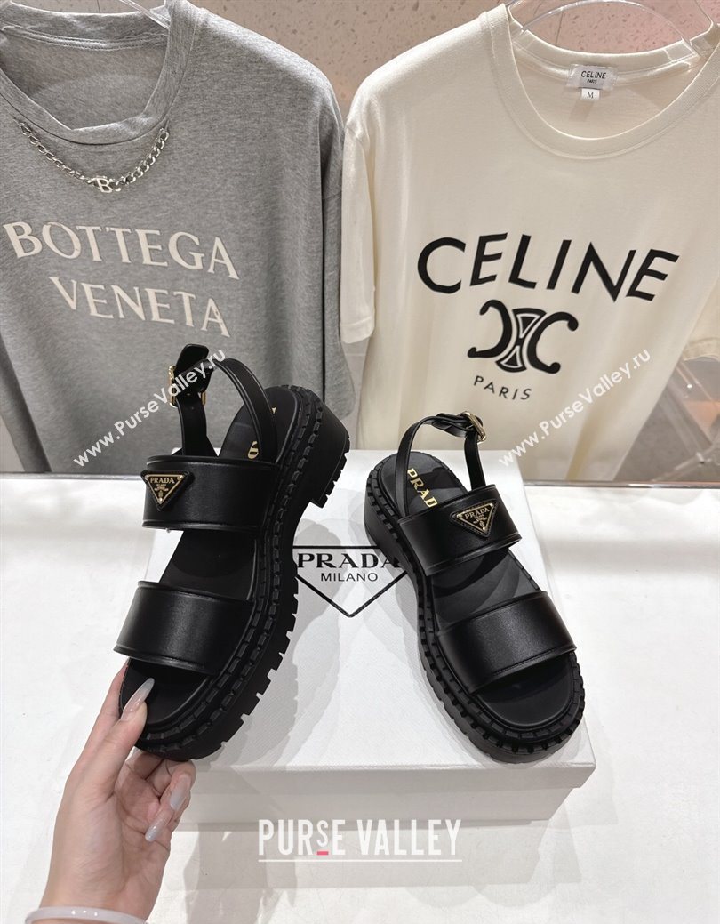 Prada Leather sandals Black 2025 PR082505 (MD-250825019)