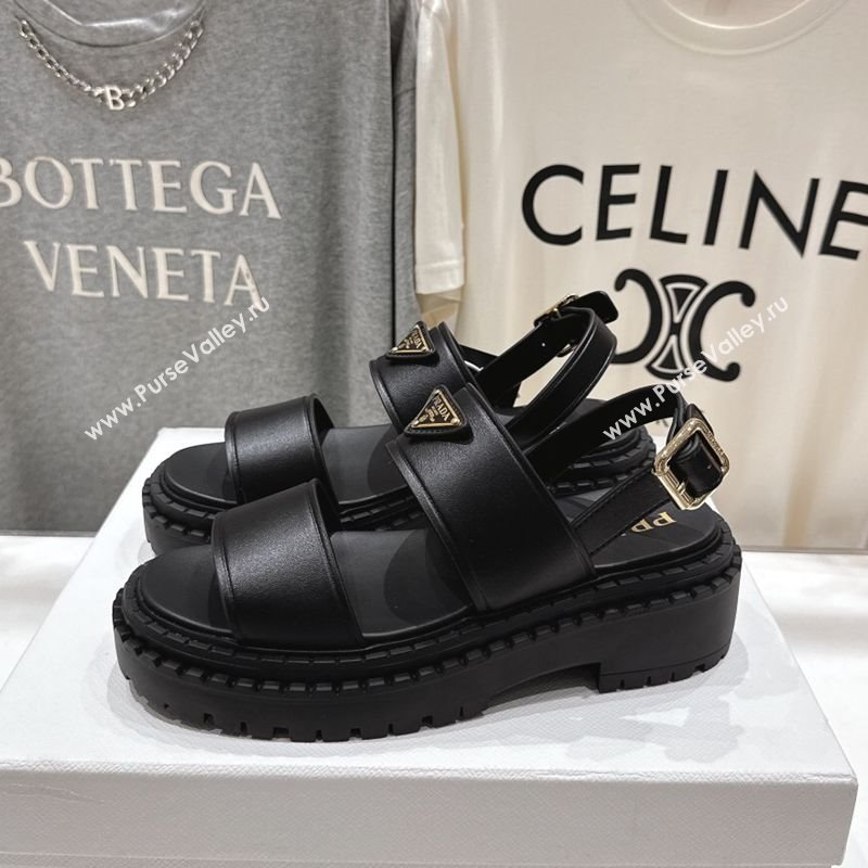 Prada Leather sandals Black 2025 PR082505 (MD-250825019)
