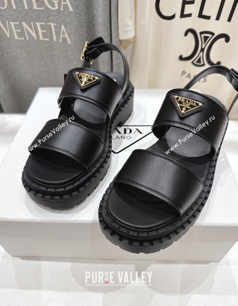 Prada Leather sandals Black 2025 PR082505 (MD-250825019)