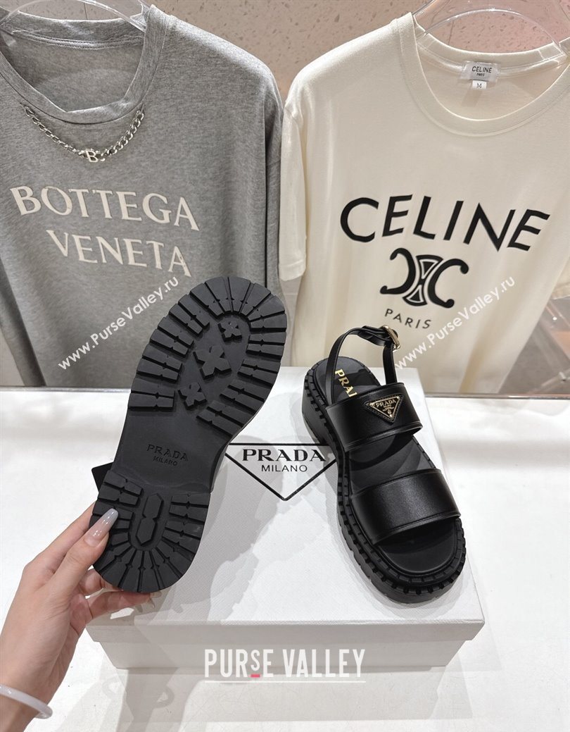 Prada Leather sandals Black 2025 PR082505 (MD-250825019)