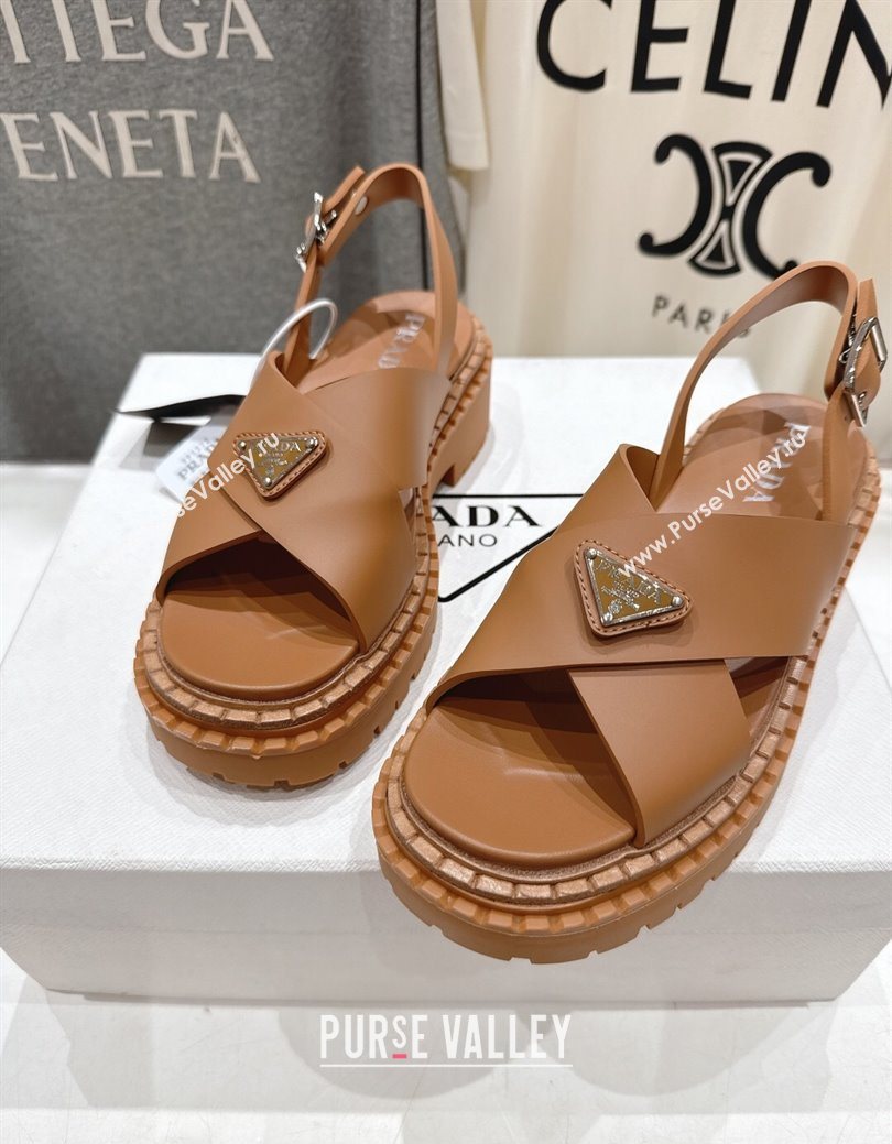 Prada Rubber sandals Brown 2025 PR082506 (MD-250825020)