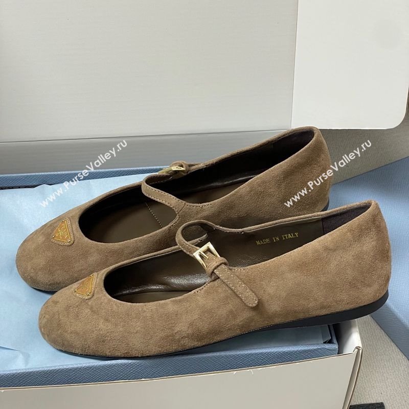 Prada Suede ballerinas flat Beige 2025 1F793N (MD-250825047)