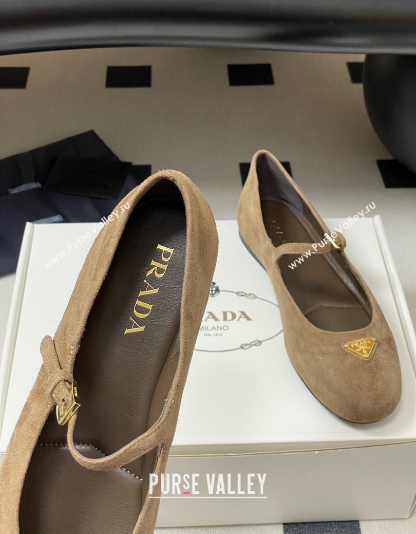 Prada Suede ballerinas flat Beige 2025 1F793N (MD-250825047)
