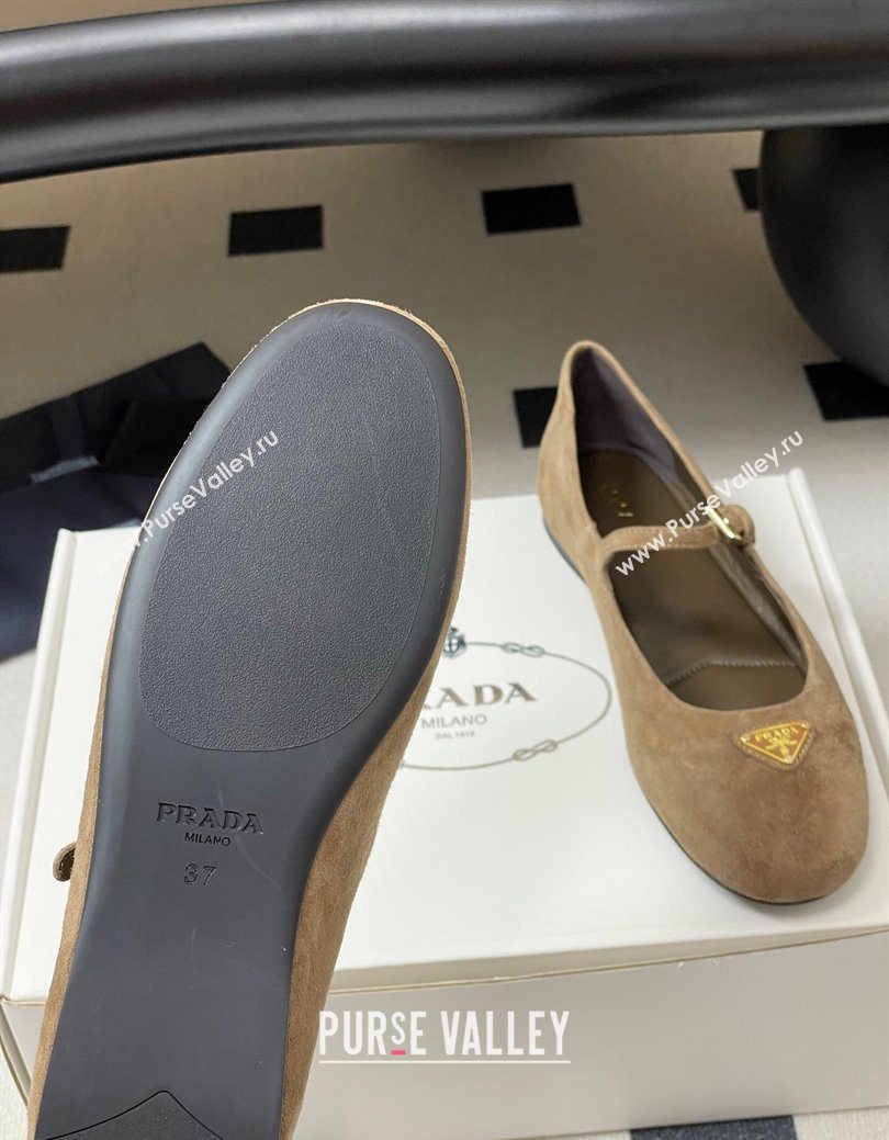 Prada Suede ballerinas flat Beige 2025 1F793N (MD-250825047)