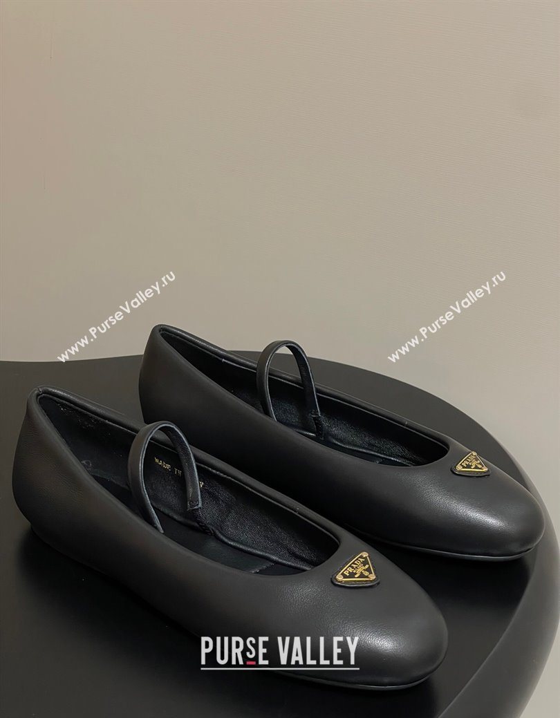 Prada Nappa Leather ballerinas flat Black 2025 PR082509 (MD-250825050)