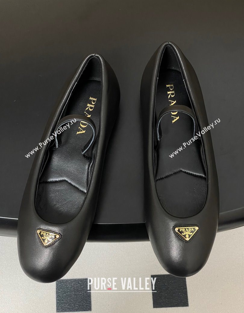 Prada Nappa Leather ballerinas flat Black 2025 PR082509 (MD-250825050)