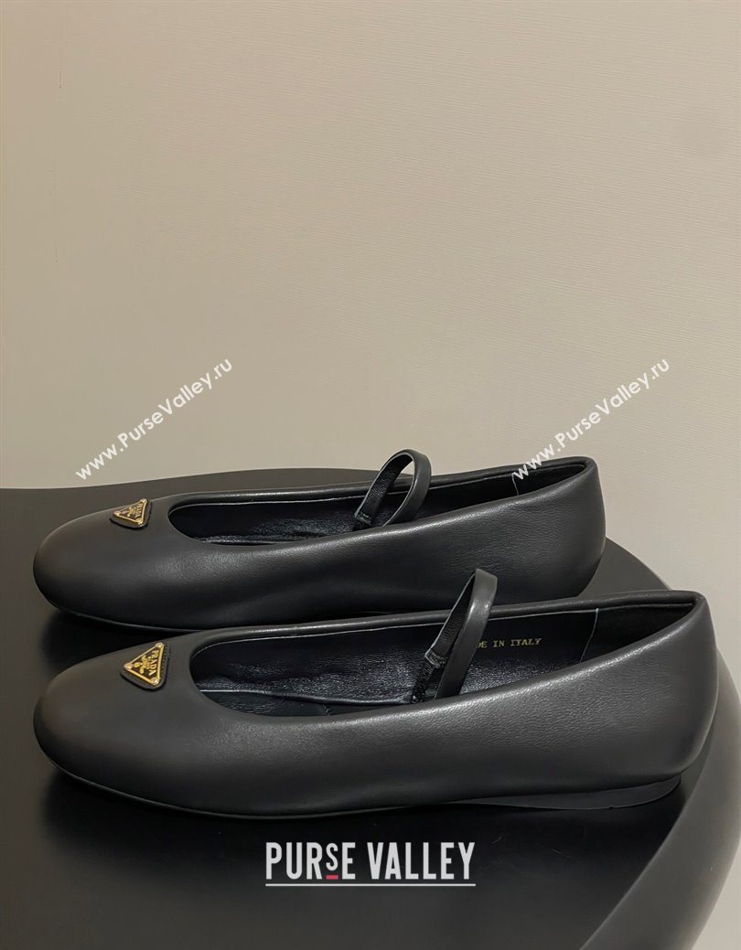 Prada Nappa Leather ballerinas flat Black 2025 PR082509 (MD-250825050)