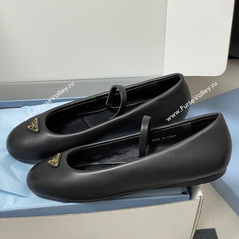 Prada Nappa Leather ballerinas flat Black 2025 PR082509 (MD-250825050)