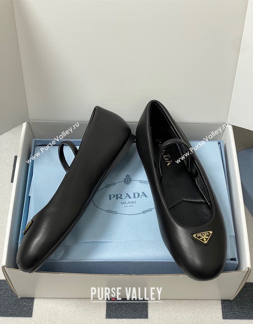 Prada Nappa Leather ballerinas flat Black 2025 PR082509 (MD-250825050)
