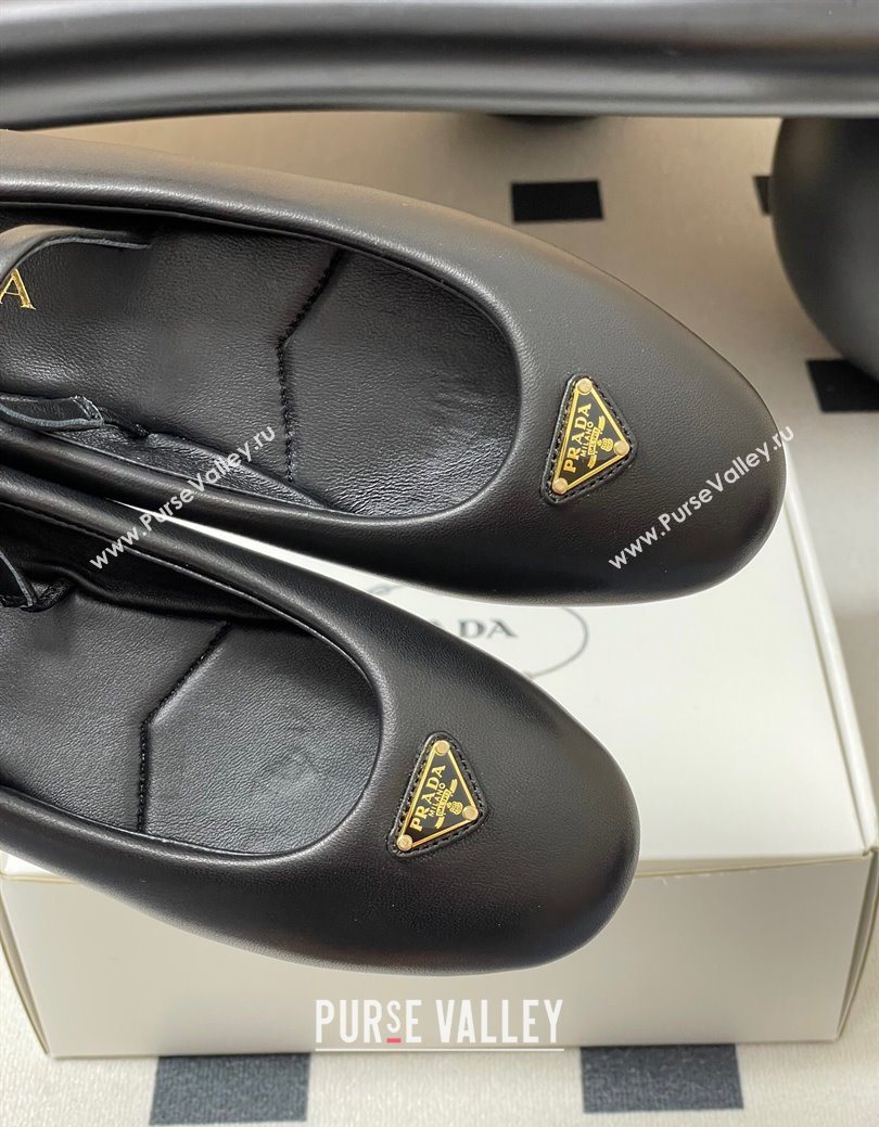 Prada Nappa Leather ballerinas flat Black 2025 PR082509 (MD-250825050)
