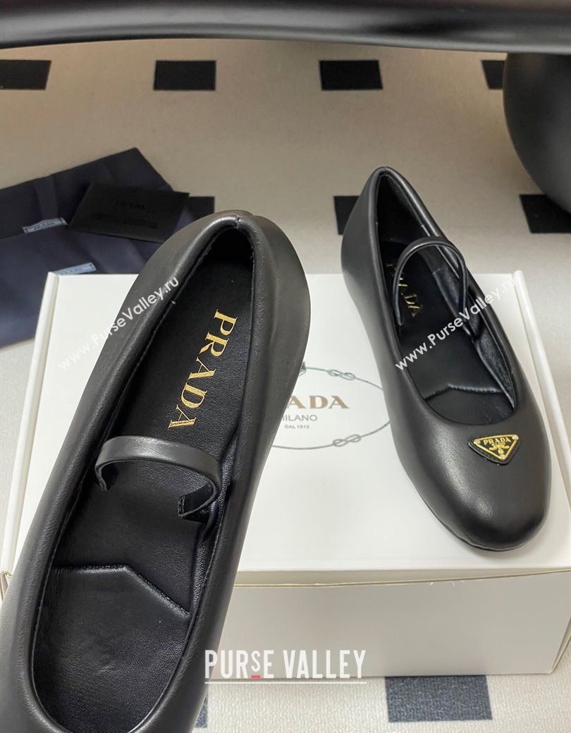 Prada Nappa Leather ballerinas flat Black 2025 PR082509 (MD-250825050)
