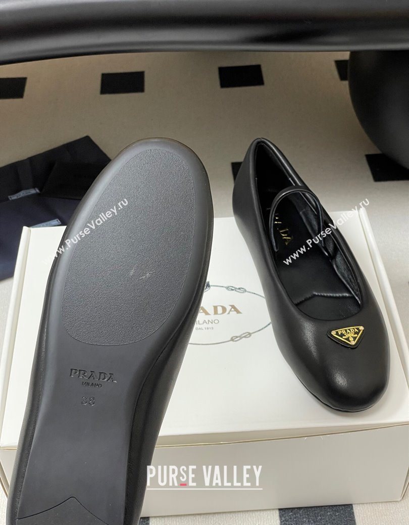 Prada Nappa Leather ballerinas flat Black 2025 PR082509 (MD-250825050)