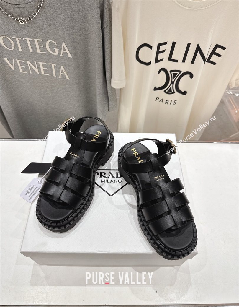 Prada Calf Leather sandals Black 2025 PR082502 (MD-250825009)