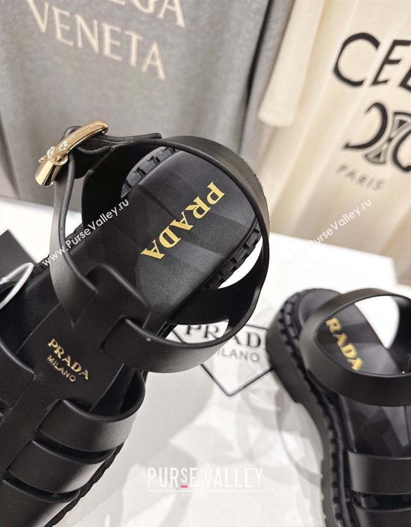 Prada Calf Leather sandals Black 2025 PR082502 (MD-250825009)