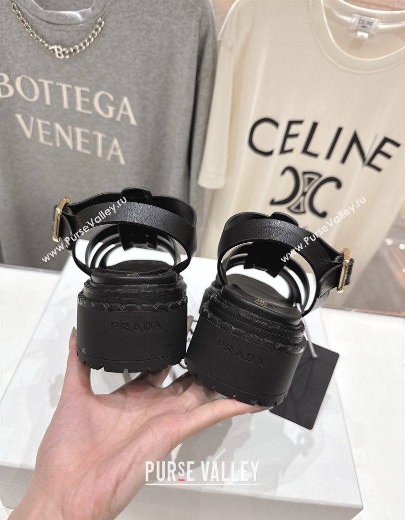 Prada Calf Leather sandals Black 2025 PR082502 (MD-250825009)