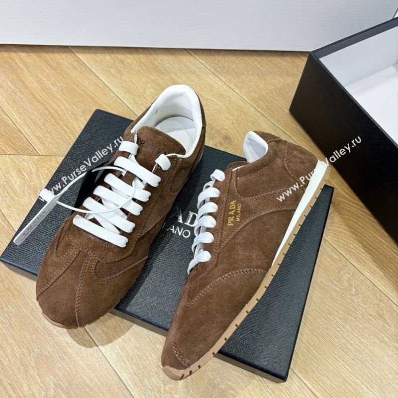 Prada Suede Sneakers Cocoa Brown 2025 PR082501 (MD-250825002)