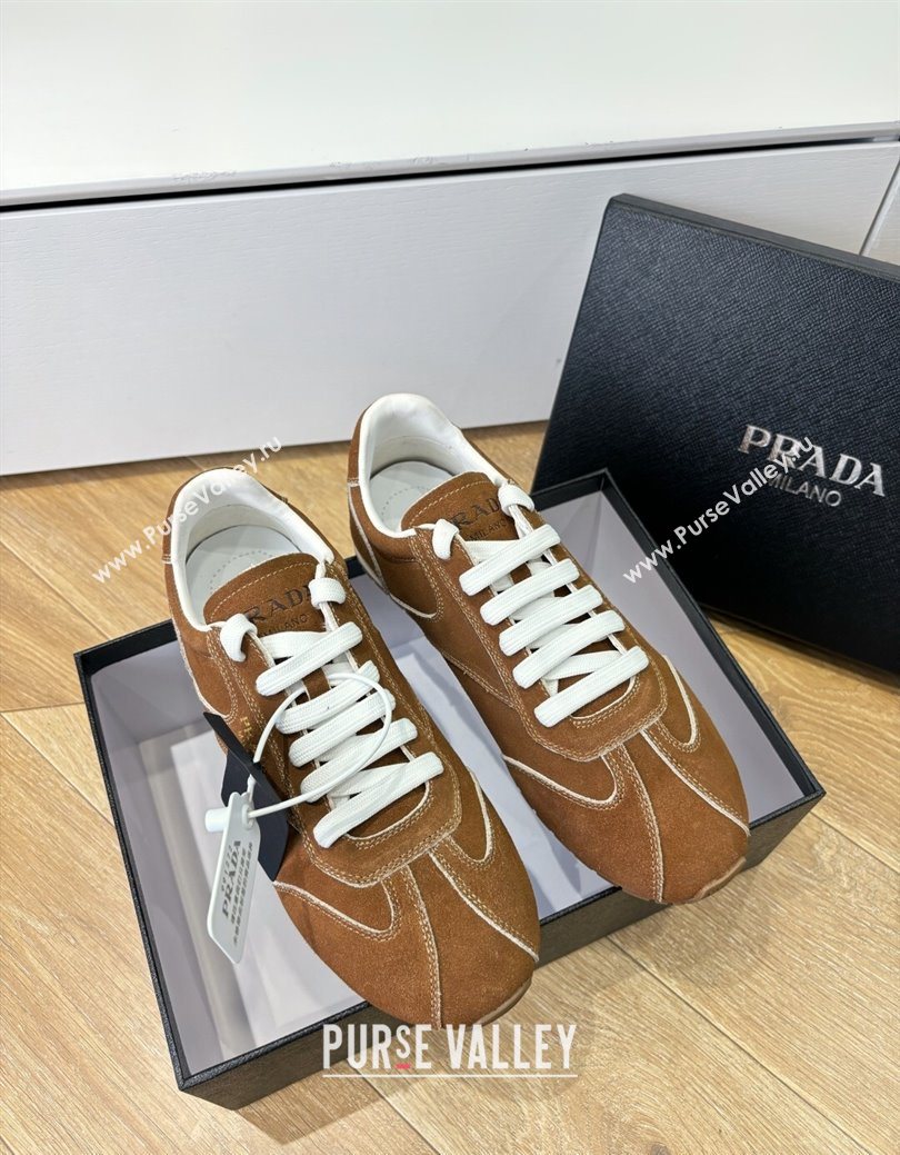 Prada Suede Sneakers Brown2 2025 PR082501 (MD-250825001)