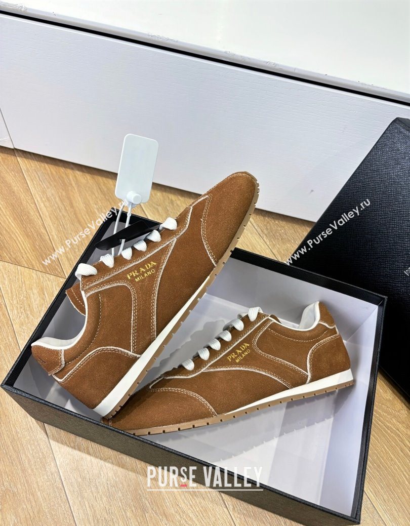 Prada Suede Sneakers Brown2 2025 PR082501 (MD-250825001)