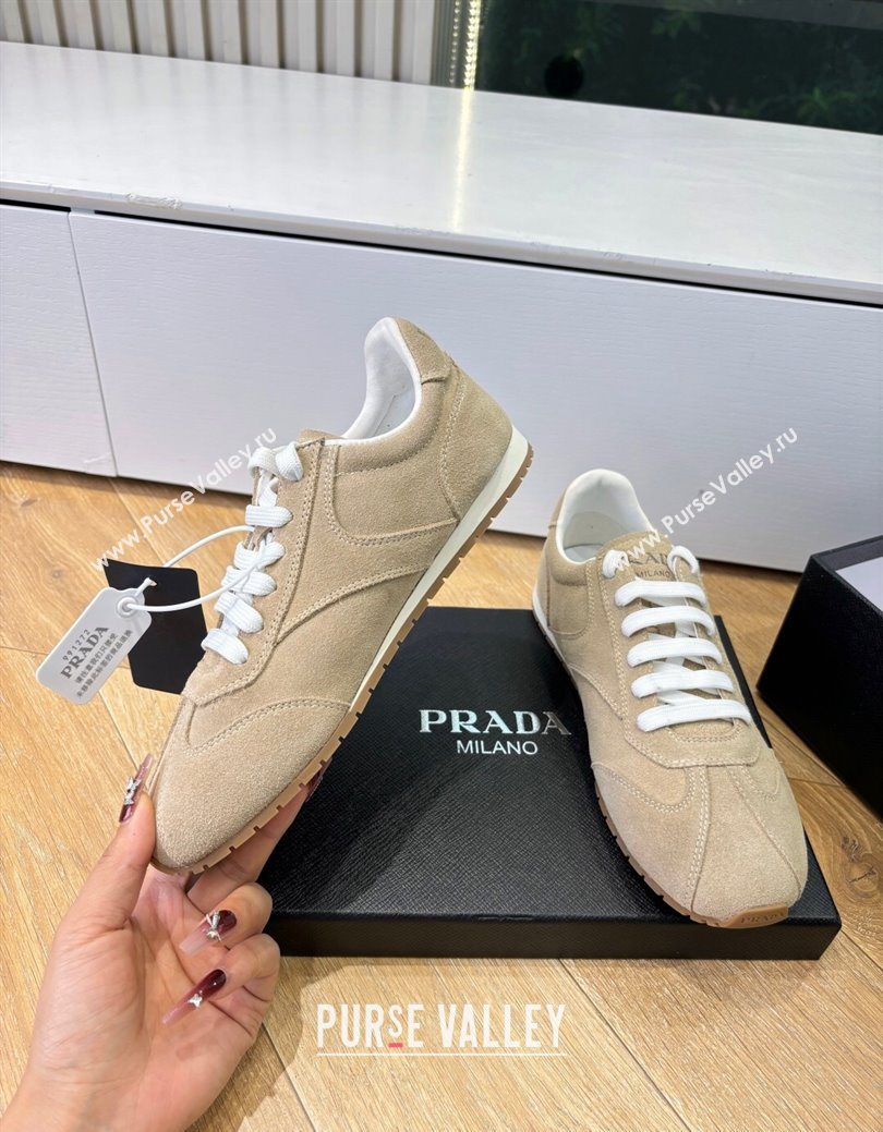 Prada Suede Sneakers Beige 2025 PR082501 (MD-250825004)