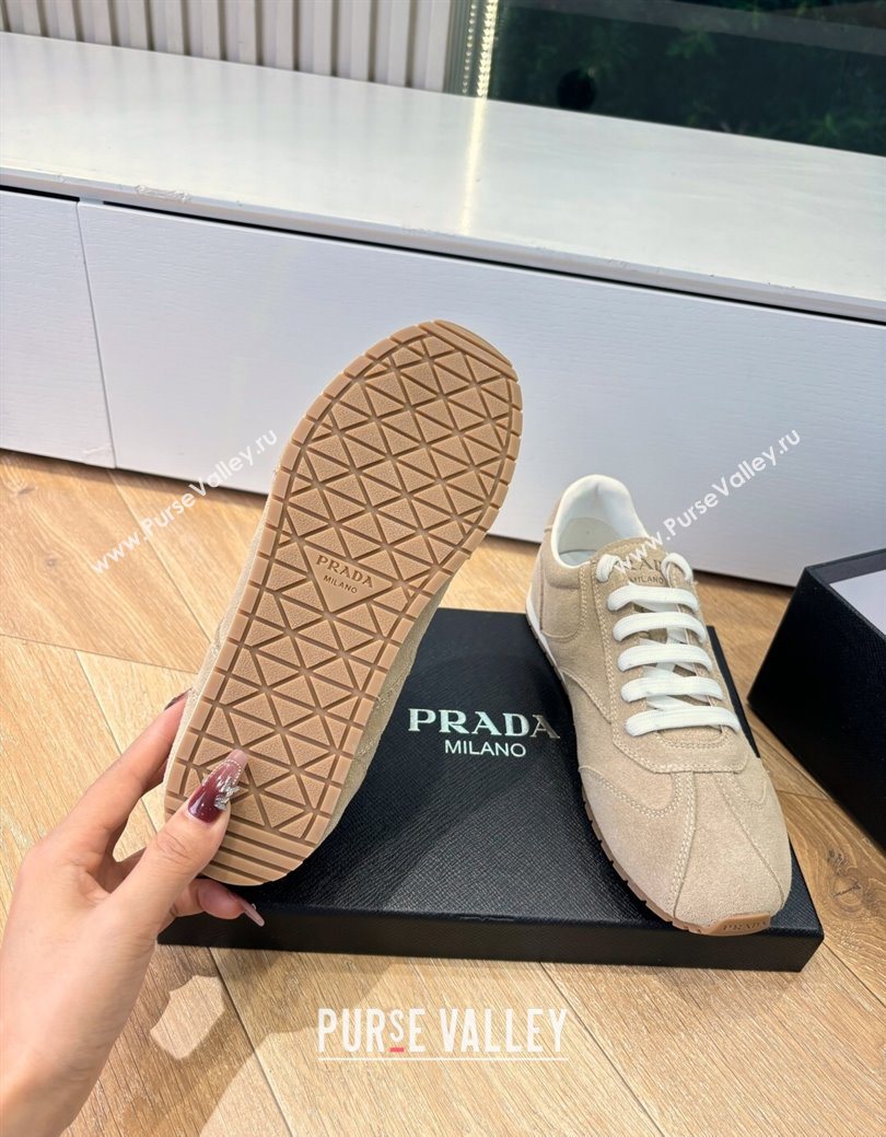 Prada Suede Sneakers Beige 2025 PR082501 (MD-250825004)