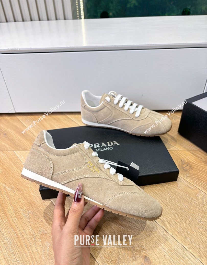 Prada Suede Sneakers Beige 2025 PR082501 (MD-250825004)